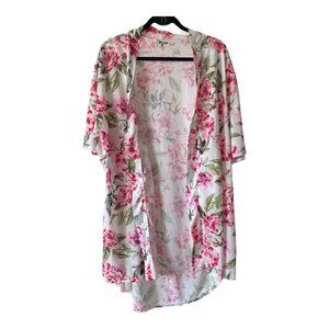 Show Me Your Mumu Cardigan Robe Kimono Rose Floral Pink Garden Bloom OS